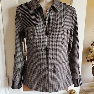 CAbi #4496 Baron Blazer Houndstooth